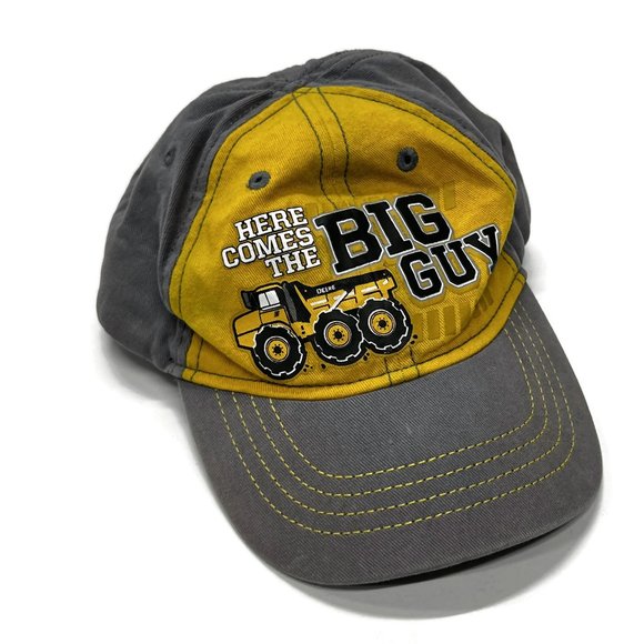 John Deere Here Comes The Big Guy Hat Cap Toddler 2-4 yrs Gray Yellow Stretch - Picture 3 of 6